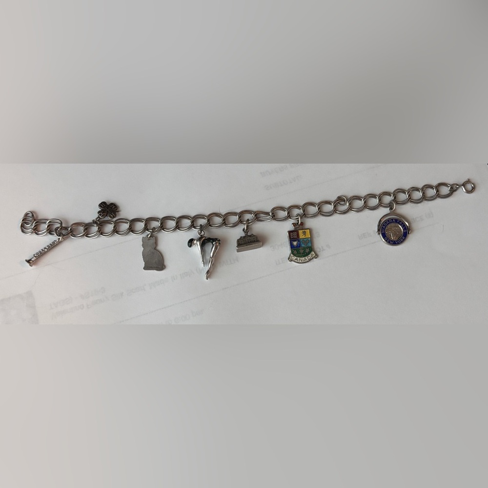 Vintage Silver Charm Bracelet